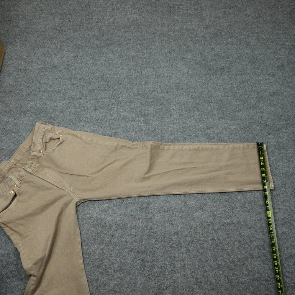 Levi's 501 Jeans Mens 34x32 Tan Khaki Original Fit Straight Leg Button Fly